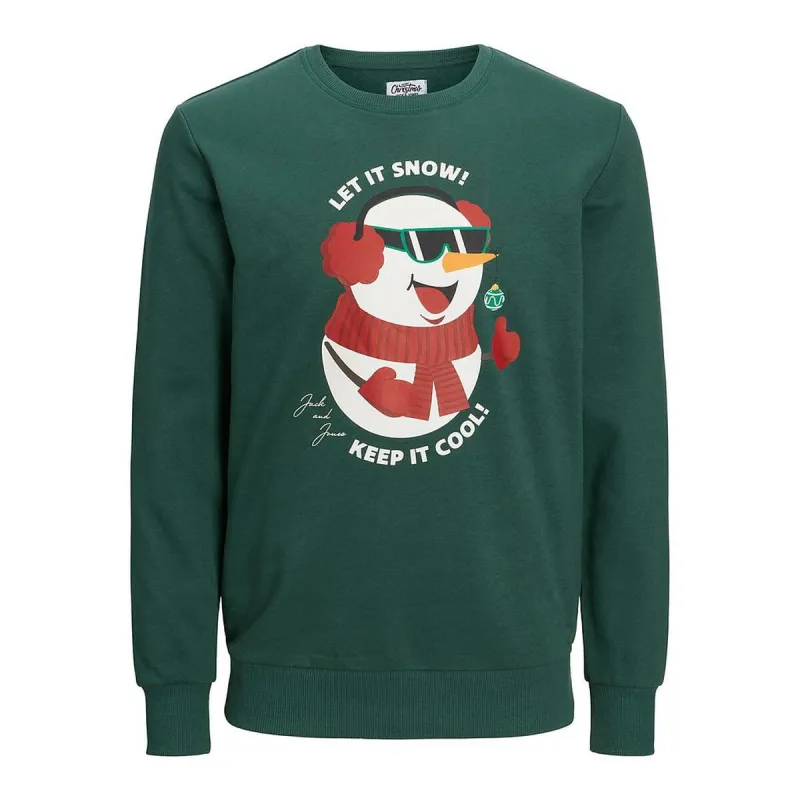 Толстовка без капюшона мужская JORTOON Jack & Jones 23149  Зеленый