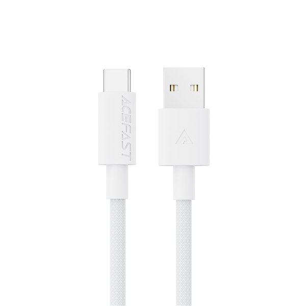 USB kabelis Acefast C18-04 USB-A to USB-C 1.2m baltas