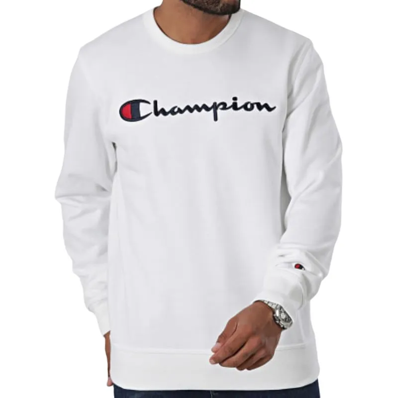 Vyriškas džemperis be gobtuvo Champion CREWNECK SWATSHIRT 220254 WHT Balta
