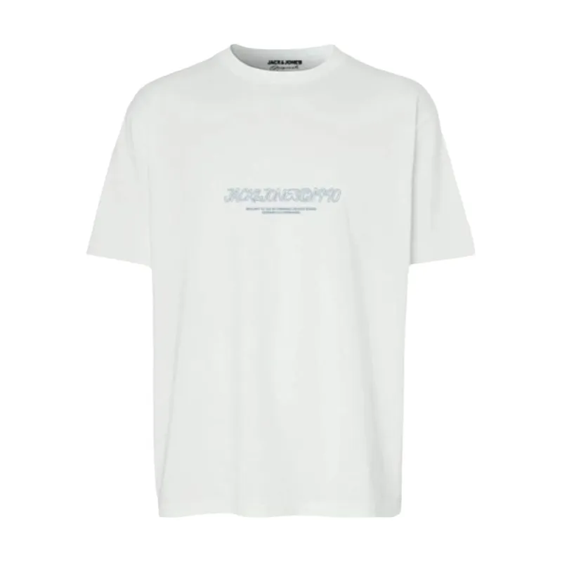 Vīriešu Krekls ar Īsām Piedurknēm Jack & Jones JORBRONX TEE SS CREW NECK FST 12263936 Balts