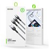 USB cable DUZZONA A3 3in1 microUSB-Lightning-Type-C 1.2m grey