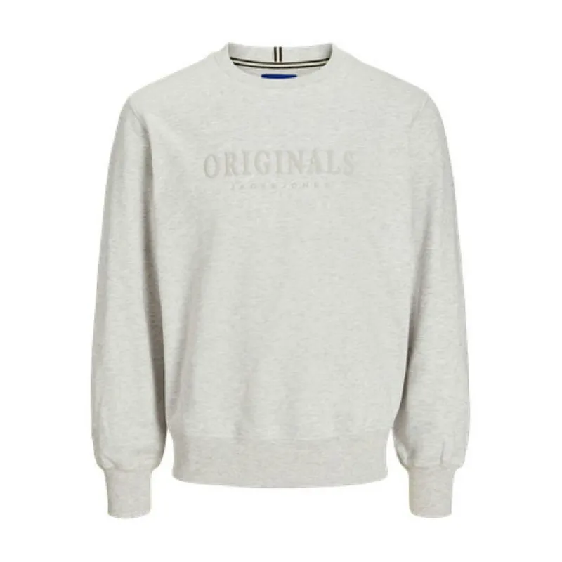 Толстовка без капюшона мужская Jack & Jones JORFREDERIKSBERG SWEAT 12265756 Серый