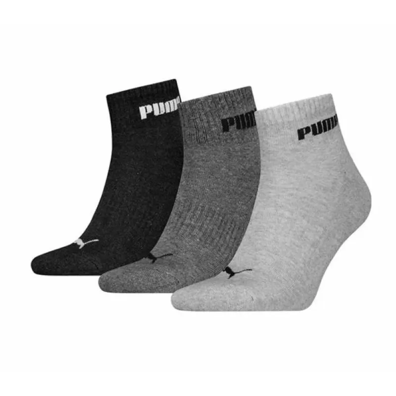 Sportinės kojinės Puma QUARTER PLAIN 3P 701225904 003 Pilka 3 poros