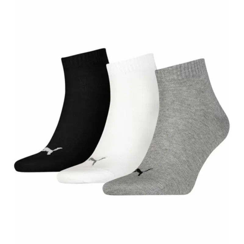 Sportinės kojinės Puma QUARTER PLAIN 3P 701230337 882 Pilka 3 poros