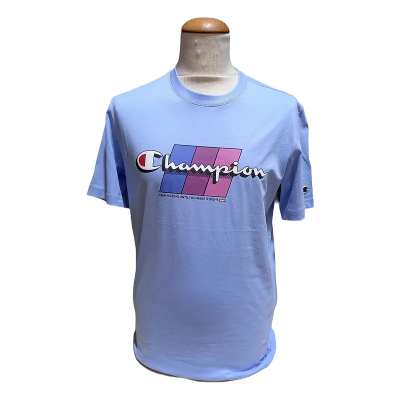 Vyriški marškinėliai su trumpomis rankovėmis Champion CHAMPION SS TEE 221219 PWB Mėlyna