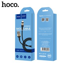 USB cable Hoco X26 Lightning 1.0m black-gold
