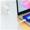 USB kabelis Hoco X93 60W USB-C to USB-C 1.0m baltas