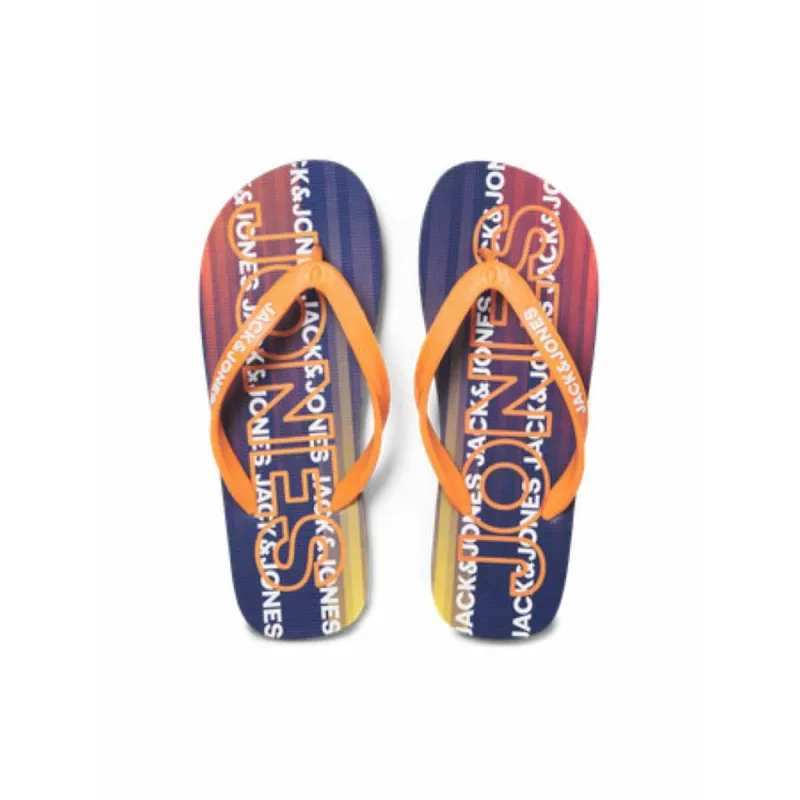 Paplūdimio šlepetės vyrams Jack & Jones JFWLOGO 2.0 FLIP FLOP Oranžinė