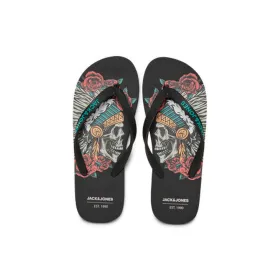 Men's Flip Flops Jack & Jones JFWSKULLS FLIP FLOP 12280854 Black