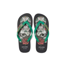 Men's Flip Flops Jack & Jones JFWSKULLS FLIP FLOP 12280854 Black