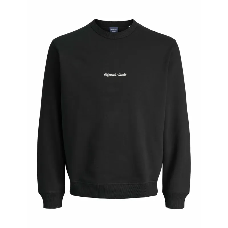 Vīriešu Sporta Krekls bez Kapuča Jack & Jones JORNORREBRO EMB SWEAT CREW NOOS 12282893 Melns