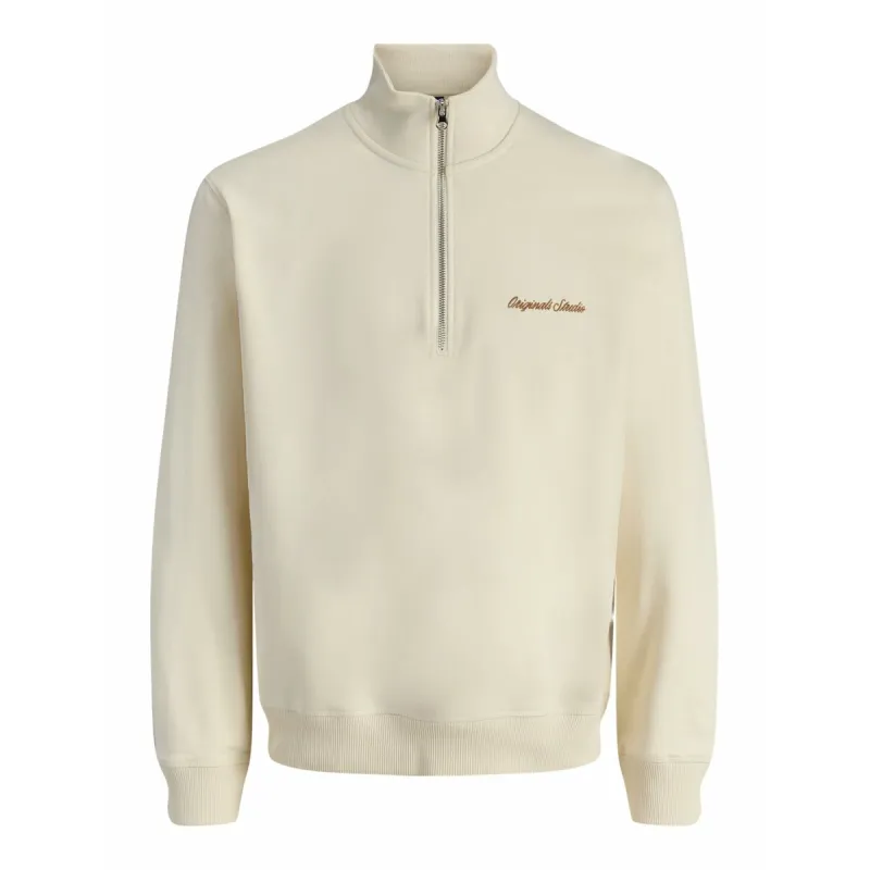 Vyriškas džemperis be gobtuvo Jack & Jones JORNORREBRO EMB SWEAT HIGH NECK SN 12282899 Rusvai gelsva