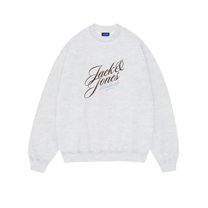 Vyriškas džemperis be gobtuvo Jack & Jones JORINWOOD SWEAT CREW NECK FST 12286583 Balta