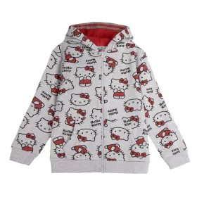 Megztinis su kapišonu mergaitėms Hello Kitty Pilka