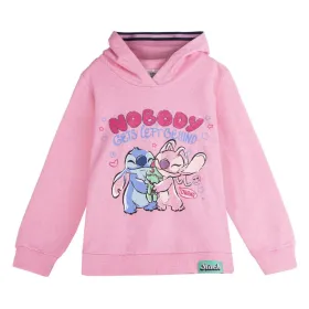 Megztinis su kapišonu mergaitėms Stitch Rožinė
