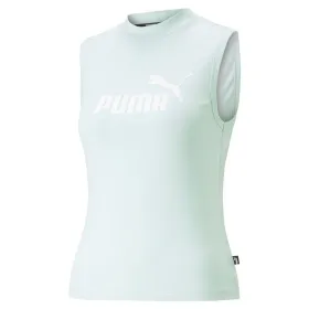 Naisten hihaton toppi Puma Ess Slim Logo Tank Akvamariini