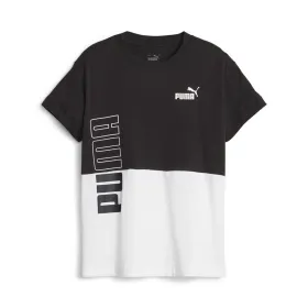 Child's Short Sleeve T-Shirt Puma 676427 01 Black (7-8 Years)