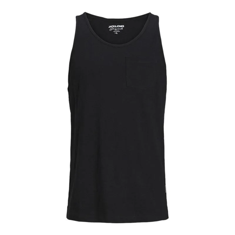 Viršutiniai marškinėliai moterims Jack & Jones tampa Slub Juoda