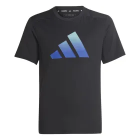 Детский Футболка с коротким рукавом Adidas Icons Чёрный