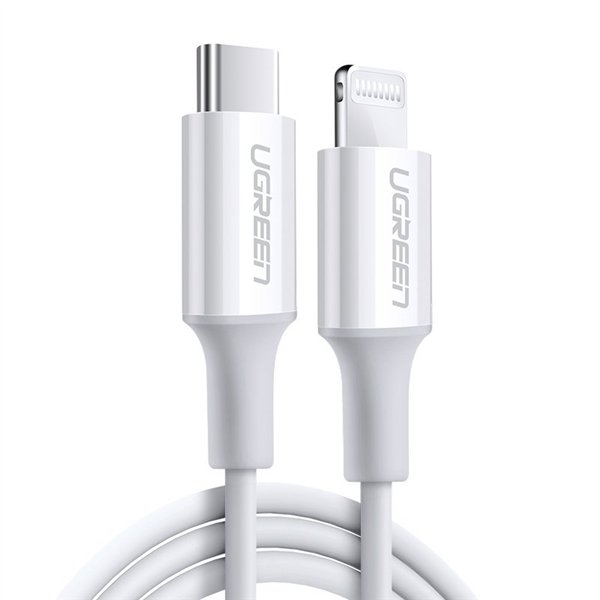 USB cable Ugreen US171 MFi USB-C to Lightning 3A 1.0m white
