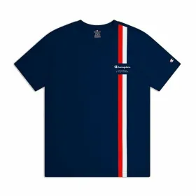 Men’s Short Sleeve T-Shirt Champion Crewneck Navy Blue