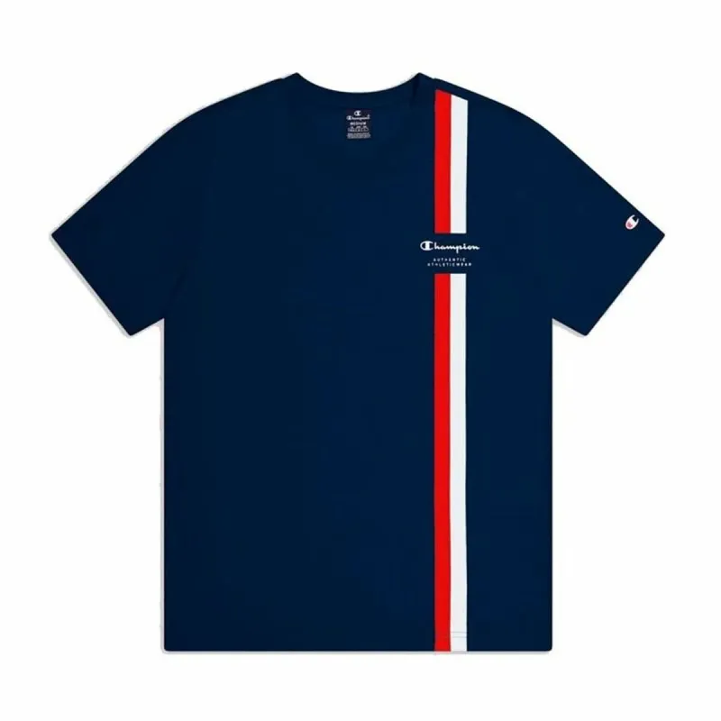 Men’s Short Sleeve T-Shirt Champion Crewneck Navy Blue