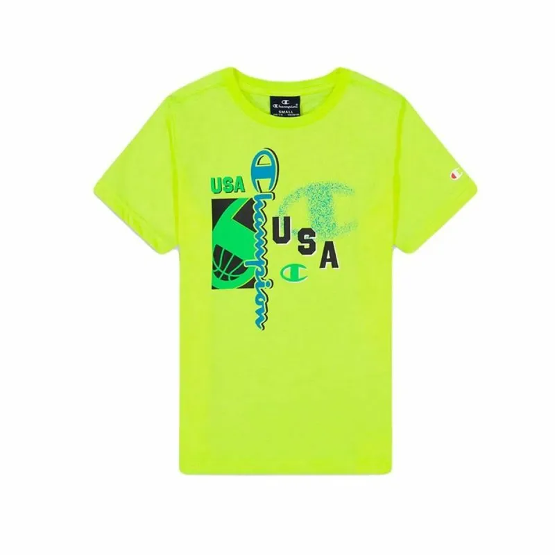 Vyriški marškinėliai su trumpomis rankovėmis Champion Crewneck  Šviesiai žalia