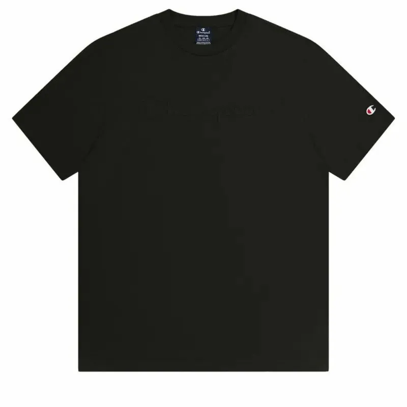 Vyriški marškinėliai su trumpomis rankovėmis Champion Crewneck Juoda
