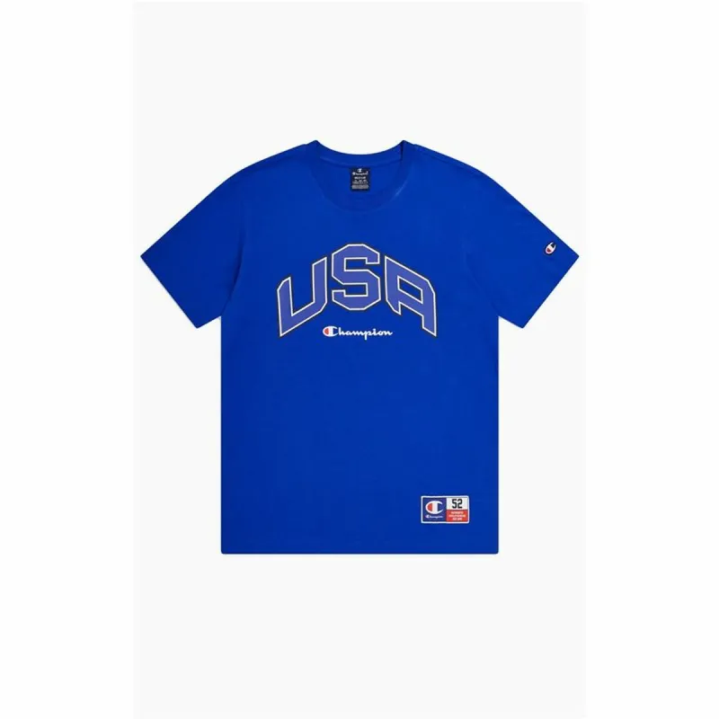 Vyriški marškinėliai su trumpomis rankovėmis Champion Crewneck Mėlyna