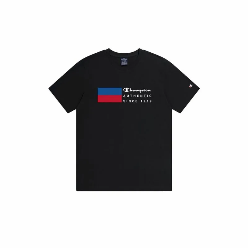 Vyriški marškinėliai su trumpomis rankovėmis Champion Crewneck Juoda