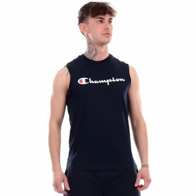 Sportiniai marškinėliai su trumpomis rankovėmis Champion Crewneck  Juoda