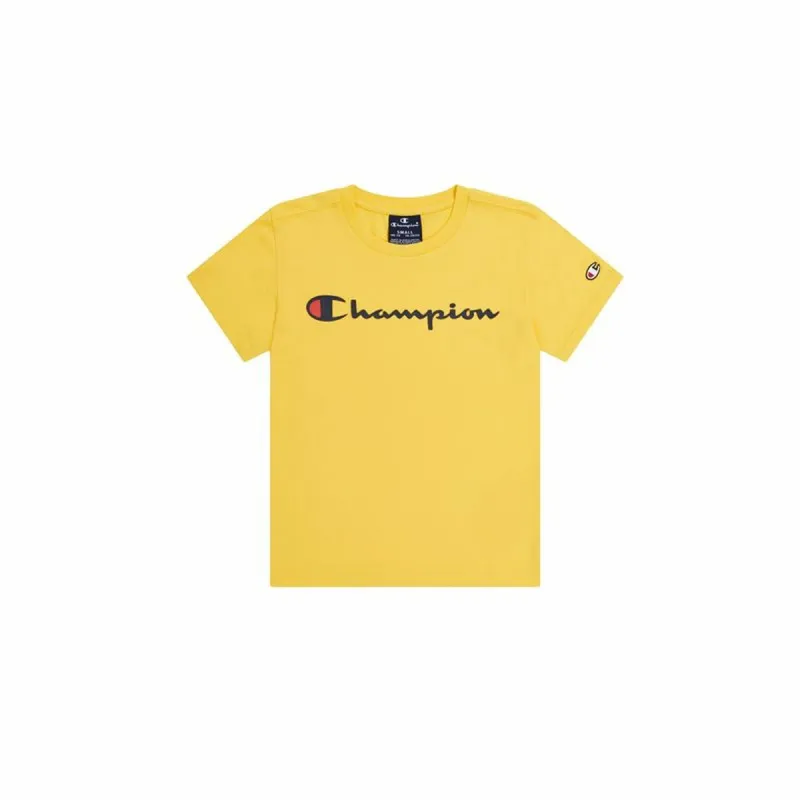 Vaikiška Marškinėliai su trumpomis rankovėmis Champion Crewneck Geltona