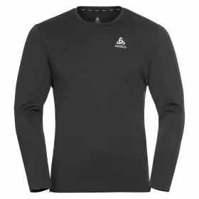 Men’s Short Sleeve T-Shirt Odlo Crew Neck L/S Black