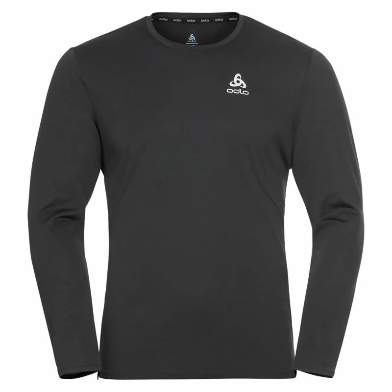 Vyriški marškinėliai su trumpomis rankovėmis Odlo Crew Neck L/S Juoda