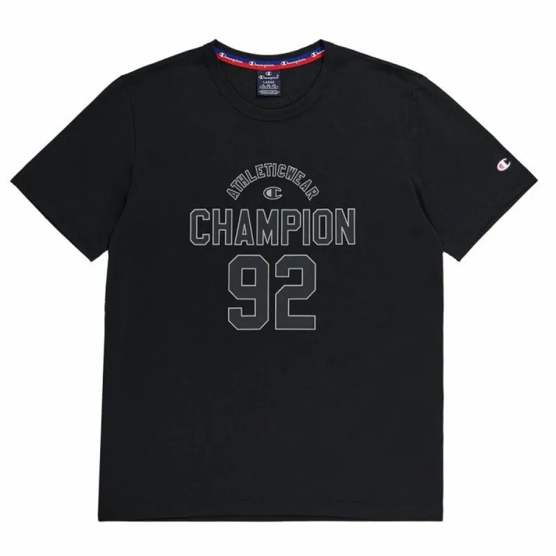 Vyriški marškinėliai su trumpomis rankovėmis Champion Crewneck Juoda
