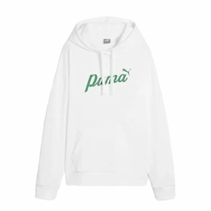 Sieviešu Sporta Krekls ar Kapuci Puma Essentials+ Script Balts