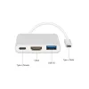 3-Port USB-C Hub MacLean MCTV-840 Silver