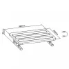 Footrest MacLean MC-831 Black 30 cm
