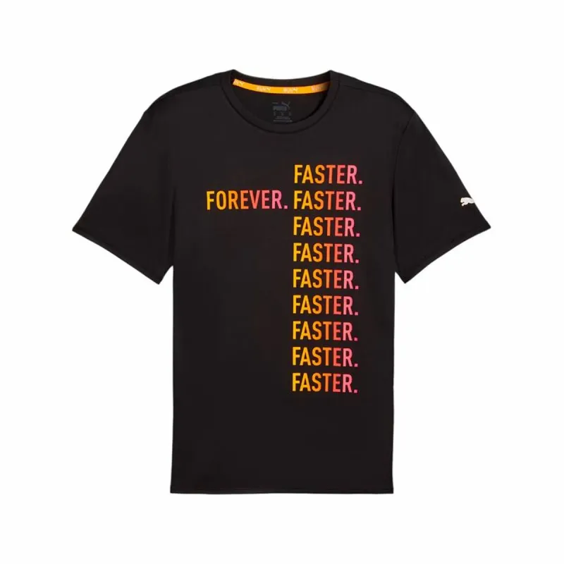 Sportiniai marškinėliai su trumpomis rankovėmis Puma Run Favorites Forever Faster M Juoda