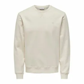 Vyriškas džemperis be gobtuvo Only & Sons Onsdan Unshed Reg Crew Neck Balta