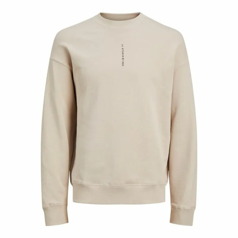 Vyriškas džemperis be gobtuvo Jack & Jones Jjmicah Neck Moonbeam Balta