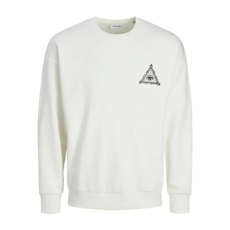 Vyriškas džemperis be gobtuvo Jack & Jones Jjmystic Balta Ruda