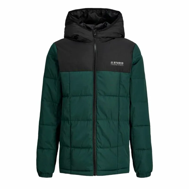 Švarkas Vaikiškas Jack & Jones Jjben Square Hood Jacket Jnr Alyvuogių aliejus