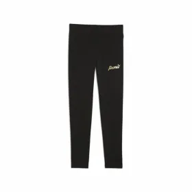 Sports Leggings for Children Puma Essentials+ Script Metallic Black
