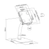 Tablet Mount MacLean MC-468W White