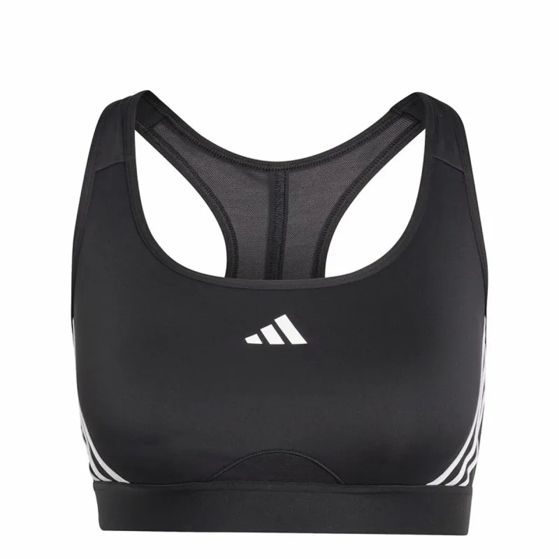 Спортивный бюстгальтер Adidas Essentials Powereact Mid Чёрный