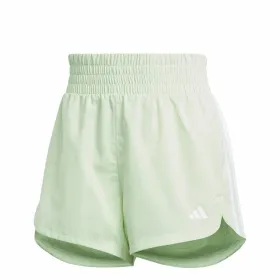 Sporta Šorti Adidas Essentials Pacer Woven High Zaļš Gaiši zaļš
