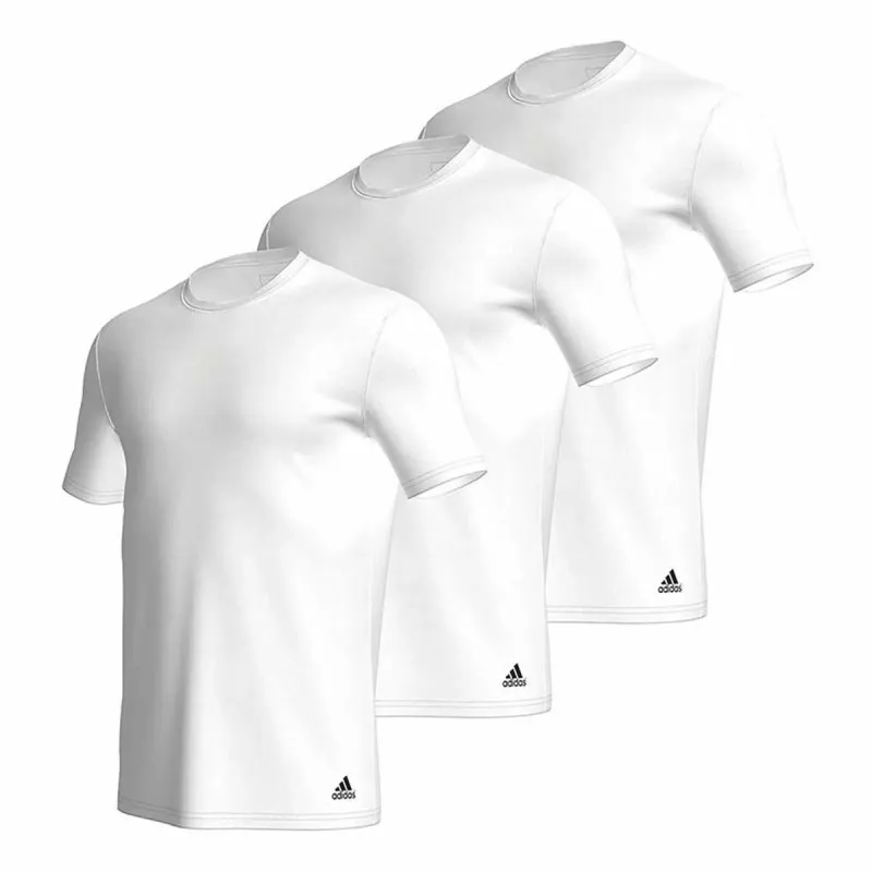 Vīriešu Krekls ar Īsām Piedurknēm Adidas Ss Tee Crew Active Core Cotton Balts 3 gb.
