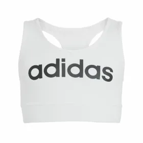Īsais Tops Bērniem Adidas Linear Balts