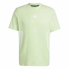 Vīriešu Krekls ar Īsām Piedurknēm Adidas Fi 3Bandas Regular Gaiši zaļš
